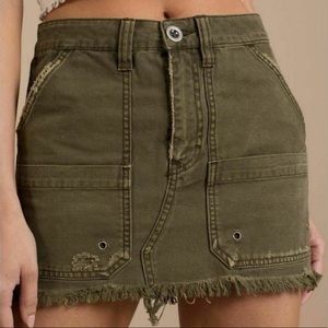 Free People Canvas Miniskirt - Size 26